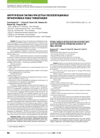 Хирургическая тактика при острых послеоперационных перфоративных язвах тонкой кишки