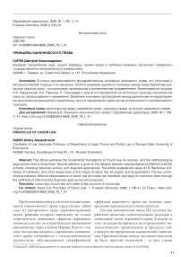 Принципы канонического права