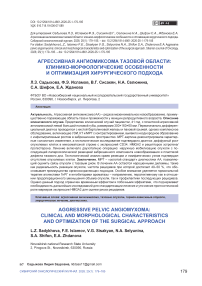 Агрессивная ангиомиксома тазовой области: клинико-морфологические особенности и оптимизация хирургического подхода