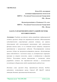 Задача разработки интеллектуальной системы кругового обзора