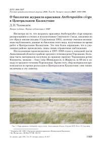 О биологии журавля-красавки Anthropoides virgo в Центральном Казахстане