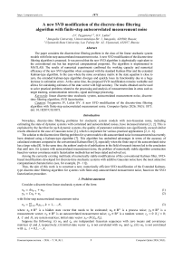 A new SVD modification of the discrete-time filtering algorithm with finite-step autocorrelated measurement noise