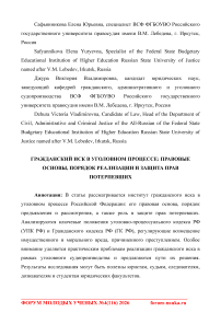Гражданский иск в уголовном процессе: правовые основы, порядок реализации и защита прав потерпевших