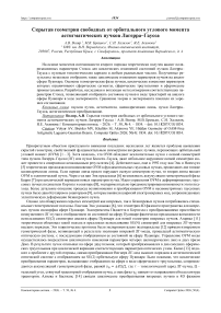 Скрытая геометрия свободных от орбитального углового момента астигматических пучков Лагерра–Гаусса