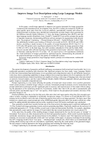 Improve Image Text Descriptions using Large Language Models