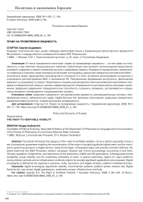 Право на проверяемую видимость