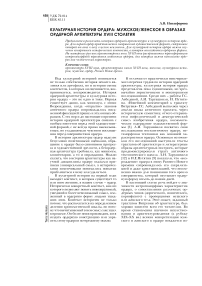Культурная история ордера: мужское/женское в образах ордерной архитектуры XVIII столетия