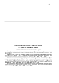 Эпидемиология рака яичников в Тюменской области