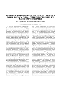 Ферменты метаболизма эстрогенов и рецепторы как факторы риска развития и прогноза при раке молочной железы