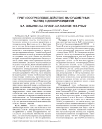 Противоопухолевое действие наноразмерных частиц с доксорубицином