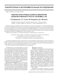 Ультраструктурные аспекты биологии злокачественного роста саркомы С-45