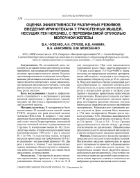 Оценка эффективности различных режимов введения иринотекана у трансгенных мышей, несущих ген Her2/neu, с перевиваемой опухолью молочной железы