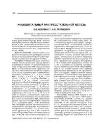 Инцидентальный рак предстательной железы