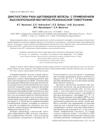 Диагностика рака щитовидной железы с применением высокопольной магнитно-резонансной томографии
