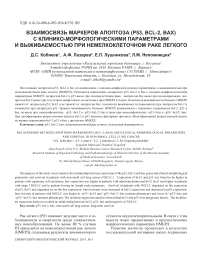 Взаимосвязь маркеров апоптоза (р53, bcl2, bax) с клинико-морфологическими параметрами и выживаемостью при немелкоклеточном раке легкого