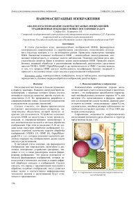 Анализ и распознавание наномасштабных изображений: традиционные подходы и новые постановки задач