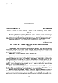 Почвенный покров на участке перехода магистрального газопровода через р. Вилюй (Якутия)