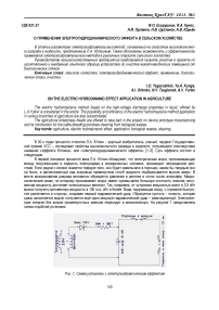 О применении электрогидродинамического эффекта в сельском хозяйстве