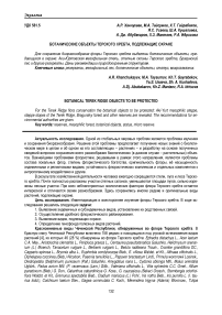 Ботанические объекты Терского хребта, подлежащие охране