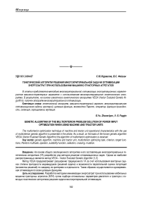 Генетический алгоритм решения многокритериальной задачи оптимизации энергозатрат при использовании машинно-тракторных агрегатов