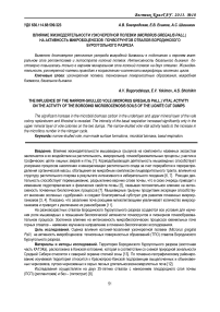 Влияние жизнедеятельности узкочерепной полевки (Microrus gregalis Pall.) на активность микробоценозов почвогрунтов отвалов Бородинского буроугольного разреза