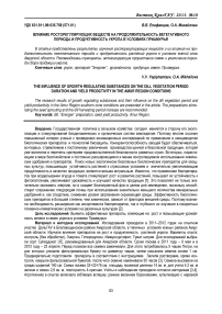 Влияние росторегулирующих веществ на продолжительность вегетативного периода и продуктивность укропа в условиях Приамурья