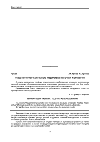 Особенности пространственного представления рыночных инструментов