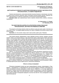 Адаптационные особенности накопления клейковинных белков у биотипов сортов Triticum aestivum L. в условиях Предбайкалья