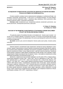 Исследование параметрических характеристик цикличности развития экономики региона (на примере Республики Беларусь)