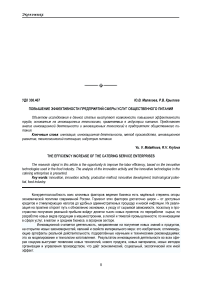 Повышение эффективности предприятий сферы услуг общественного питания