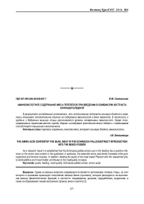 Аминокислотное содержание мяса перепелов при введении в комбикорм экстракта эхинацеи бледной