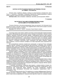 Факторы распространения исламского экстремизма в России (на примере г. Красноярска)