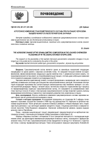 Агрогенное изменение гранулометрического состава при распашке чернозема выщелоченного в лесостепной зоне Зауралья