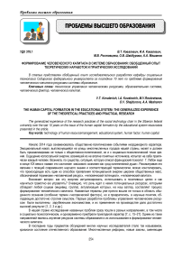 Формирование человеческого капитала в системе образования: обобщенный опыт теоретических наработок и практических исследований