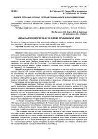 Видовой потенциал полезных растений горных районов Чеченской Республики