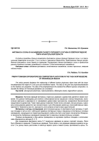 Фитомасса сосны в насаждениях разного породного состава в северной подзоне тайги Архангельской области