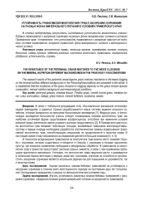 Устойчивость травосмесей многолетних трав к засорению сорняками на разных фонах минерального питания в условиях Приморского края