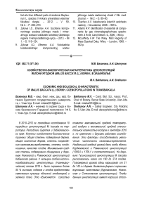 Хозяйственно-биологическая характеристика ценопопуляций яблони ягодной (Malus baccata (L.) Borkh.) в Забайкалье