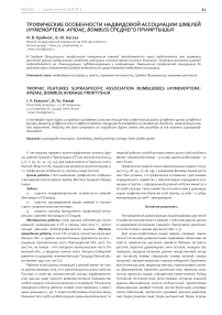 Трофические особенности надвидовой ассоциации шмелей (hymenoptera: apidae, bombus) среднего прииртышья