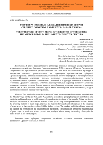 Структура посевных площадей в имениях дворян Среднего Поволжья в конце XIX - начале XX века