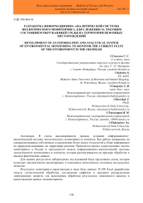 Разработка информационно-аналитической системы экологического мониторинга для слежения за текущим состоянием окружающей среды на территории нефтяных месторождений