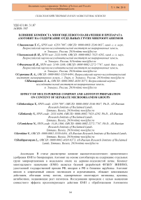 Влияние компоста многоцелевого назначения и препарата Азотовит на содержание отдельных групп микроорганизмов