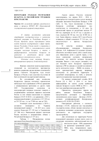 Интеграция граждан Республики Беларусь в российском трудовом пространстве