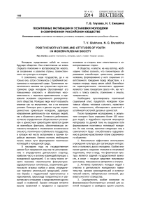 Позитивные мотивации и установки молодежи в современном российском обществе