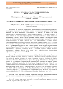 Вредная энтомофауна пастбищ Узбекистана и меры борьбы с ней