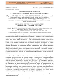 Развитие стратегии компании в условиях нестабильной экономической ситуации