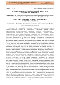 Аспекты модели медико-социальной экспертизы в Киргизской Республике