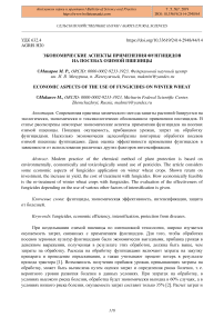 Экономические аспекты применения фунгицидов на посевах озимой пшеницы