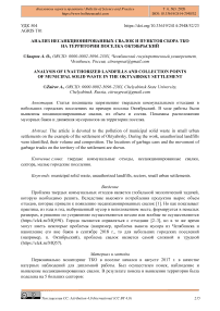 Анализ несанкционированных свалок и пунктов сбора ТКО на территории поселка Октябрьский