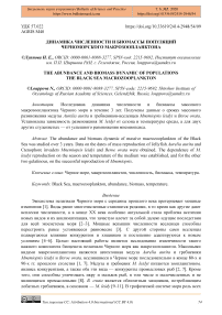 Динамика численности и биомассы популяций черноморского макрозоопланктона